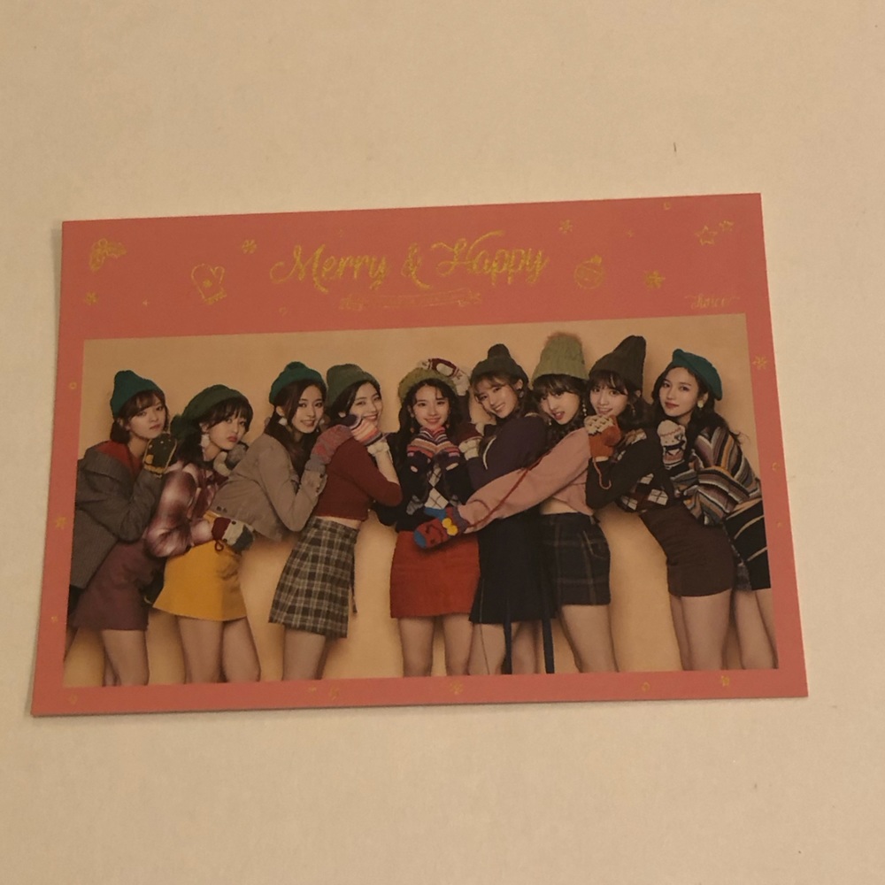 Kpop Twice Merry and Happy Post Card
